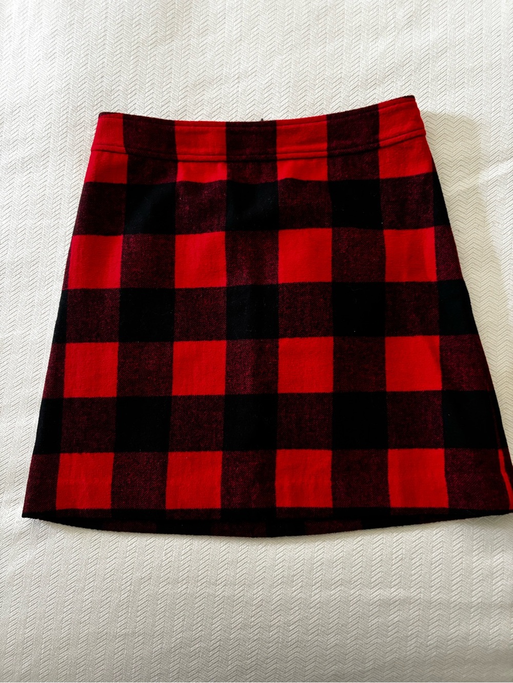 J. Crew Red and Black Buffalo Plaid Mini Skirt